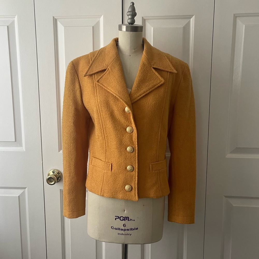 The Limited Collection Orange 90% Virgin Wool Single Breasted Jacket M